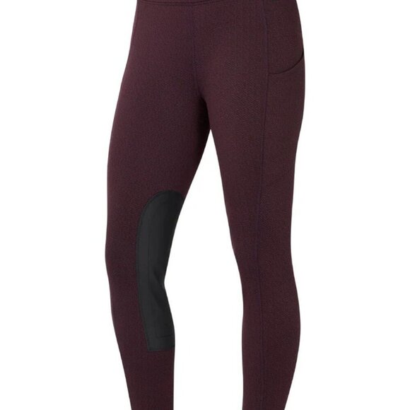 Kerrits Fleece Lite II Knee Patch Tight Women's XL Vineyard Maroon USA Made NWT - Picture 4 of 9